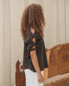BASERANGE France Organic Cotton Loose Long Sleeve Off Shoulder T-shirt France BAS-TOPIL-RC-SU25-FOVEA
